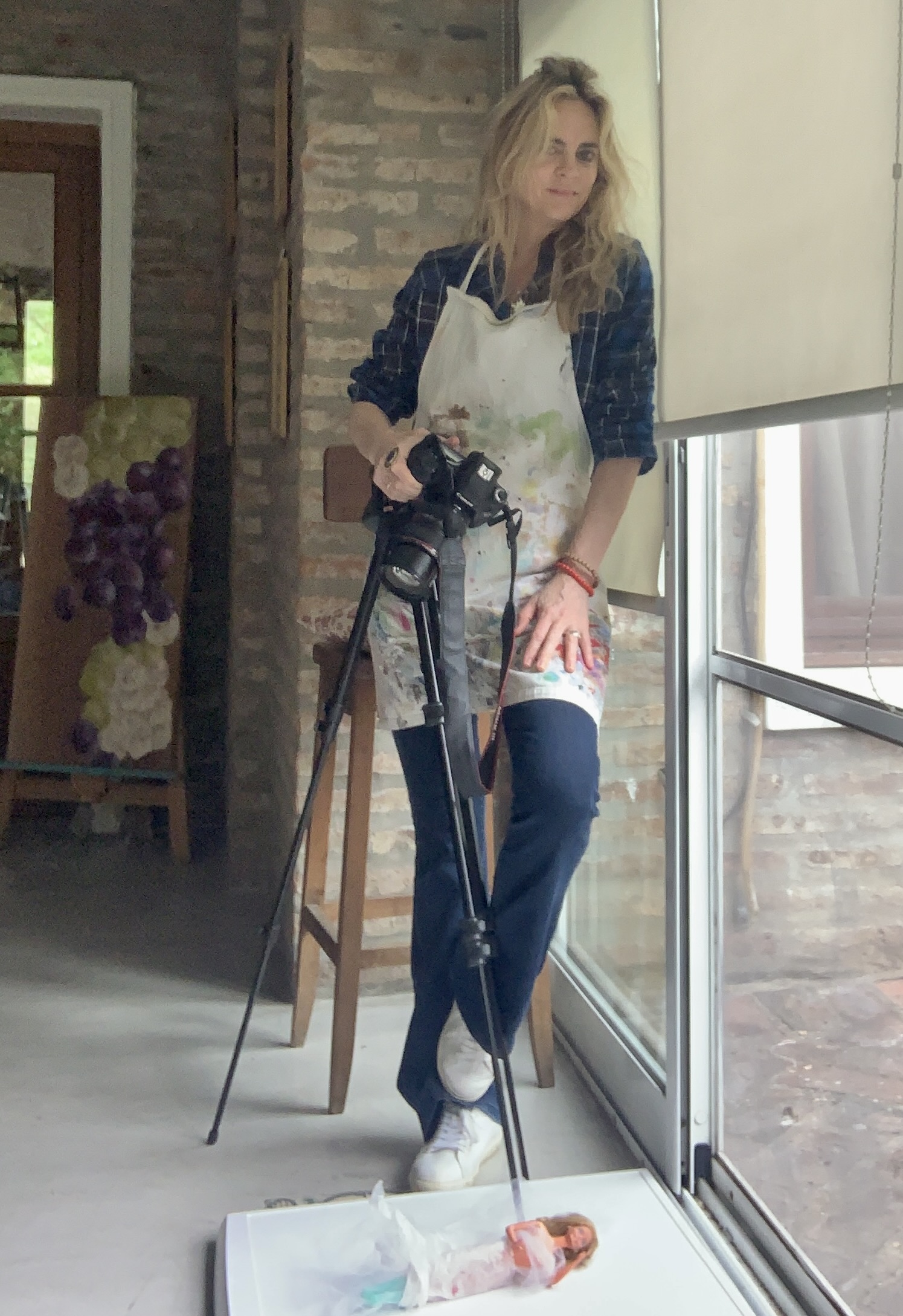 Bárbara Inés Plesky en su estudio